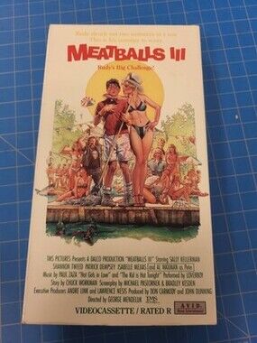 Meatballs III Movie VHS Tape Comedy Film 1986 AVID Home Entertainment Video